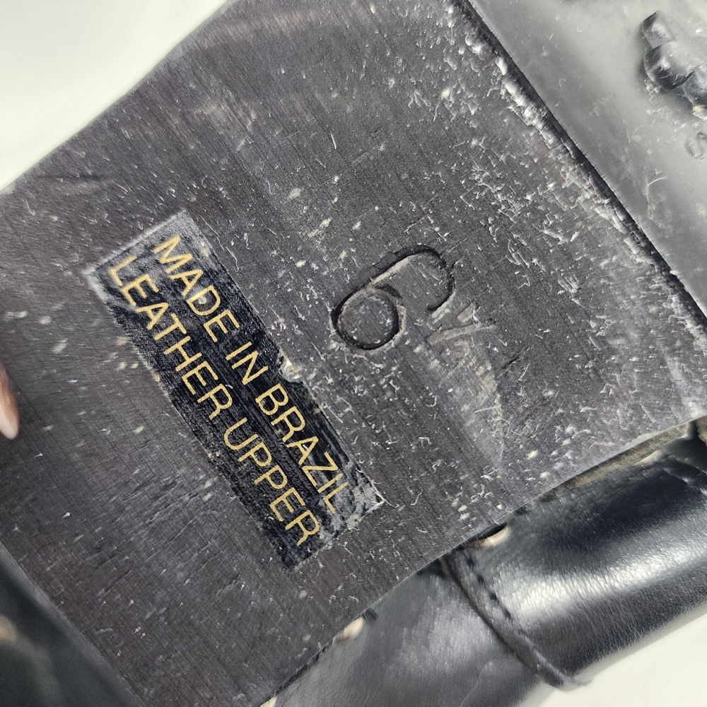 Candie's Clogs Vintage Black Leather Mules Womens 6 - Picture 7 of 12